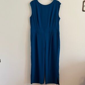 Chic Teal Sleeveless Jumpsuit